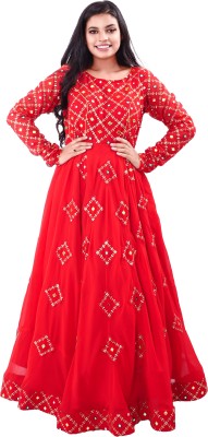 rayie collection Flared/A-line Gown(Red)