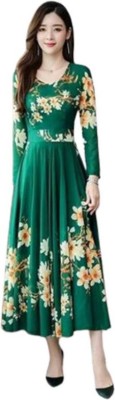 Neoen Flared/A-line Gown(Green)