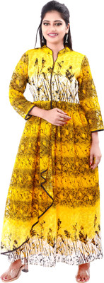 rayie collection Flared/A-line Gown(Yellow)