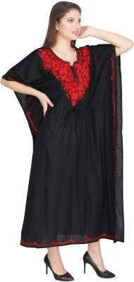 ukal Flared/A-line Gown(Black, Red)