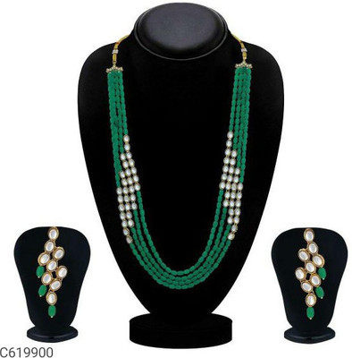 CATALYST Crystal Gold-plated Green, White Jewellery Set(Pack of 1)