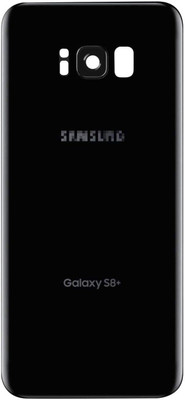 Sandreezz Samsung Galaxy S8 Plus / SM-G955 (With Camera lens) (with Proper Logo) (Glass) Back Panel(Midnight Black)