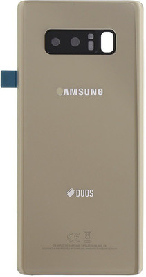 Sandreezz Samsung Galaxy Note 8 / SM-N950 (With Camera lens) (with Proper Logo) (Glass) Back Panel(Maple Gold)