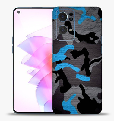 OggyBaba Oppo Reno 7 Pro, Skin Guard, An Elegant Mobile Skin(Blue Camouflage Multicolor Skin With Ultra Matte Finish)