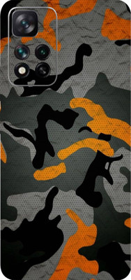 LAMHA Xiaomi 11i 5G Mobile Skin(Ultra Super Camouflage Military Orange High Matte Finish.,.)