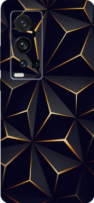LAMHA vivo X60 Pro+ Mobile Skin(Ultra Super Black Abstract Shape High Matte Finish.,.)