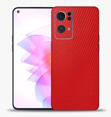 OggyBaba Oppo Reno 7 Pro, Skin Guard, An Elegant Mobile Skin(Red Carbon Fiber Skin With Ultra Matte Finish)