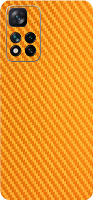 BugguSkin Xiaomi Mi 11i 5G, Xiaomi mi 5g Mobile Skin(Ultra Super Golden Carbon Fiber Skin With High Matte Finish.)