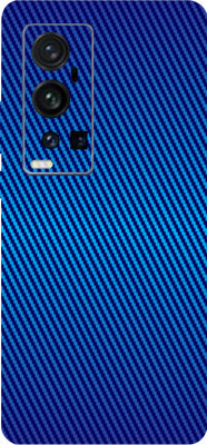 LAMHA vivo X60 Pro+ Mobile Skin(Ultra Super Blue Carbon Fiber High Matte Finish.,.)