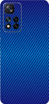 BugguSkin Xiaomi Mi 11i 5G, Xiaomi mi 5g Mobile Skin(Ultra Super Royal Blue Carbon Fiber Skin With High Matte Finish.)