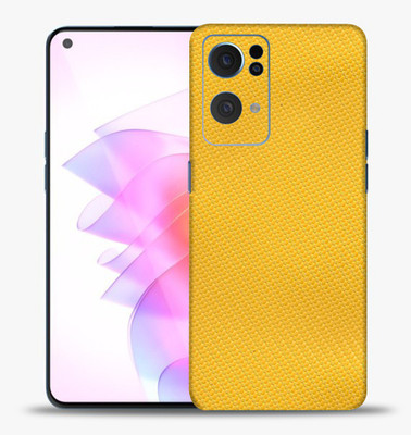 OggyBaba Oppo Reno 7 Pro, Skin Guard, An Elegant Mobile Skin(Yellow Carbon Fiber Skin With Ultra Matte Finish)