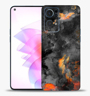 OggyBaba Oppo Reno 7 Pro, Skin Guard, An Elegant Mobile Skin(Black Clouds Multicolor Skin With Ultra Matte Finish)