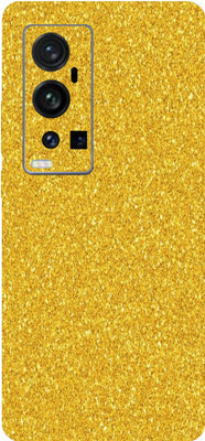 BugguSkin Vivo X60 Pro Plus, vivo X60 Pro+ Mobile Skin(Ultra Super Sparkling Golden Glitter Skin With High Matte Finish.)