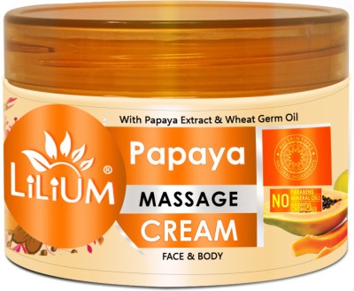 LILIUM Papaya Paraben Free Face & Body Massage Cream(250 g)