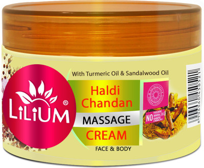 LILIUM Haldi Chandan Paraben Free Face & Body Massage Cream(250 g)