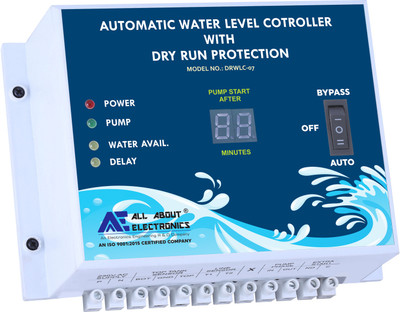 ALL ABOUT ELECTRONICS Automatic Water Level Controller With Dryrun Protection, (DRWLC-07) Multipurpose Controller