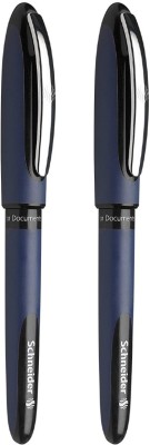 schneider One Business 0.6mm Roller Ball Pen(Pack of 2, Ink Color - Black)