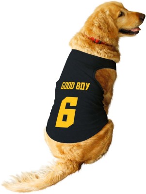 RUSE Tank for Dog(Good Boy Jersey No.6 Printed Dog Tee For Gift /Black/XL)