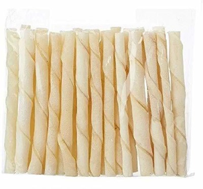 Healthy Treat White Twisted Chew Sticks for Dog Chicken 1 kg Dry New Born, Adult, Young, Senior Dog & Cat Food