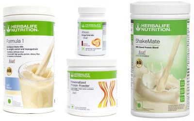 Herbalife Nutrition Formula 1 Kulfi + Protein Powder 200 G + Afresh - Elaichi + Shake Mate Protein Shake(1250 g, Kulfi, Elaichi)
