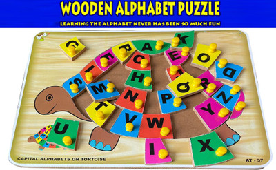 SHALAFI Kids Alphabet Learning Board jigsaw puzzle boost brain development games and toy(27 Pieces)