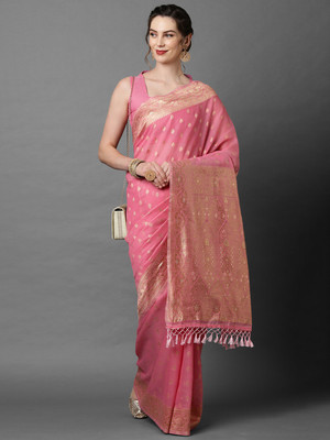 85% OFF on Ratnavati Self Design, Paisley, Woven Banarasi Silk Blend Saree(Gold, Pink) 85% OFF on Ratnavati Self Design, Paisley, Woven Banarasi Silk Blend Saree(Gold, Pink)