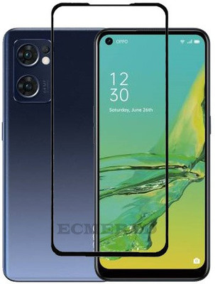 ECMERED Edge To Edge Tempered Glass for Oppo Reno7 5G(Pack of 1)