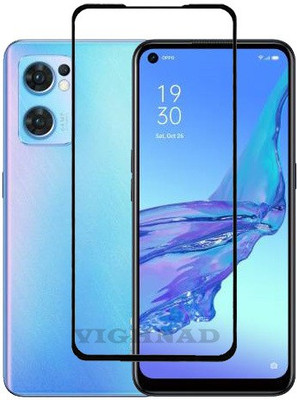 VIGHNAD Edge To Edge Tempered Glass for Oppo Reno7 5G(Pack of 1)