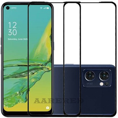 AARERED Edge To Edge Tempered Glass for Oppo Reno7 5G(Pack of 2)
