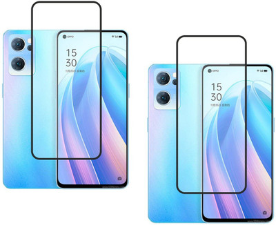 ISAAK Edge To Edge Tempered Glass for OPPO Reno7 5G Edge to Edge, Full Glue, 11D Tempered Glass(Pack of 2)