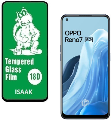 ISAAK Edge To Edge Tempered Glass for OPPO Reno7 5G Edge to Edge, Full Glue, 18D Tempered Glass(Pack of 1)