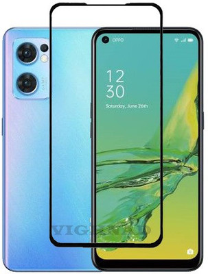 VIGHNAD Edge To Edge Tempered Glass for Oppo Reno7 5G(Pack of 1)