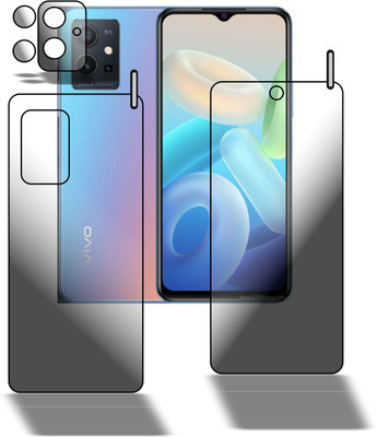 PONDRIK Front and Back Screen Guard for VIVO Y75 5G WITH CAMERA LENS(Pack of 3)