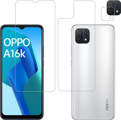 Vatsin Front and Back Tempered Glass for Oppo A16K(Pack of 3)