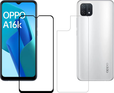 Vatsin Front and Back Tempered Glass for Oppo A16K(Pack of 2)