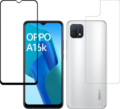 Ten To 11 Front and Back Tempered Glass for Oppo A16K(Pack of 2)