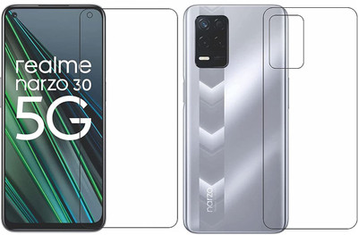 Gtel Front and Back Tempered Glass for Realme Narzo 30 5G(Pack of 1)