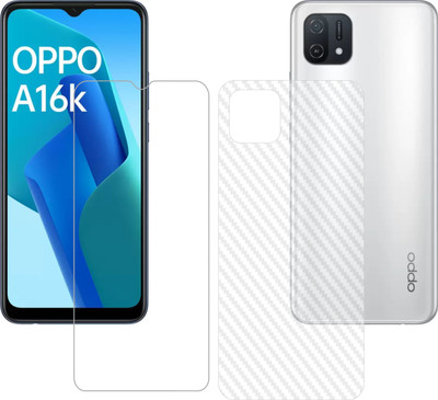 Vatsin Front and Back Tempered Glass for Oppo A16K(Pack of 2)