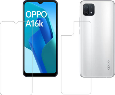 Ten To 11 Front and Back Tempered Glass for Oppo A16K(Pack of 2)