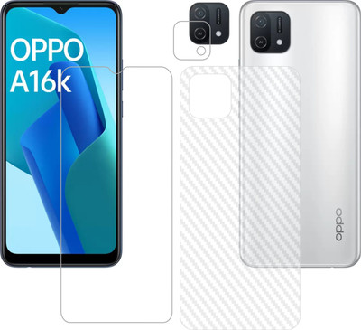 Vatsin Front and Back Tempered Glass for Oppo A16K(Pack of 3)