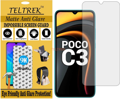 TELTREK Impossible Screen Guard for MI POCO C3 (Shatterproof Matte)(Pack of 1)