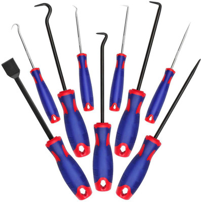 uptodatetools Pick 9-Piece Set Small 6.5in and Large 10in Automotive and Electronic Tools Long Handle Screwdriver Set(Pack of 9)