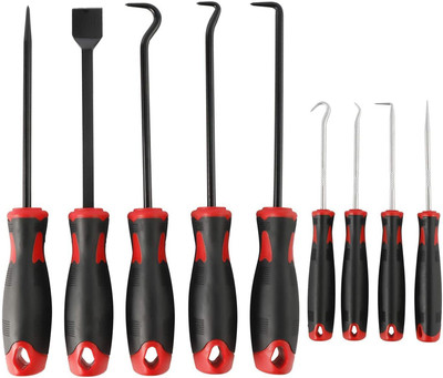 uptodatetools Scraper, 9-Piece Precision Automotive Removal of O Rings Seals Bushes Long Handle Screwdriver Set(Pack of 9)