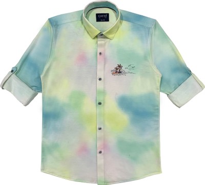 CAVIO Boys Dyed/Ombre Casual Multicolor Shirt