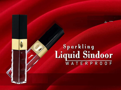 THTC SUMDGE PROOF AND WATER PROOF MAROON & RED LIQUID SINDOOR STICK COMBO LIQUID(MAROON & RED)