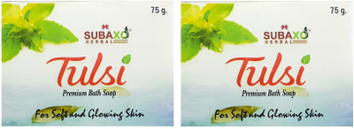 Subaxo HERBAL TULSI PREMIUM BATH SOAP 2 PC EACH OF 75 G(2 x 75 g)