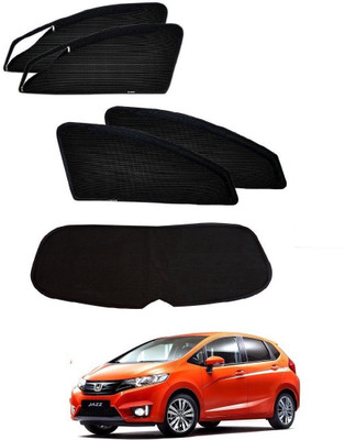 AuTO ADDiCT Side Window, Rear Window Sun Shade For Honda Jazz(Black)