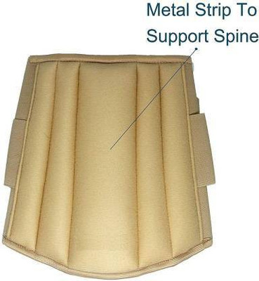 NUBICO Premium Lumbo Sacral Support Belt Compression Belt with dual Adjustable Straps Back / Lumbar Support(Beige)
