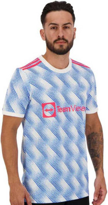 rjm Printed Men Round Neck White, Blue T-Shirt