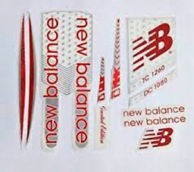 Kyrios New Balance TC 1260 cricket Bat Sticker Self Adhesive Bat Sticker(Red, Silver)